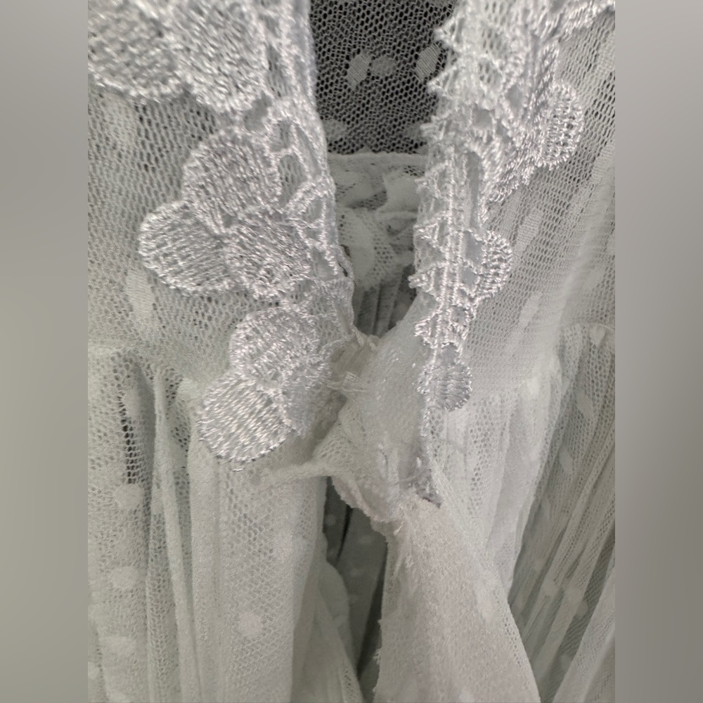 Elegant Sheer White Maxi Dress - Good for Maternity Shoot - Picture 7 of 8